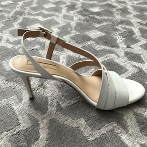 White Antonio Melani Strapped Heels